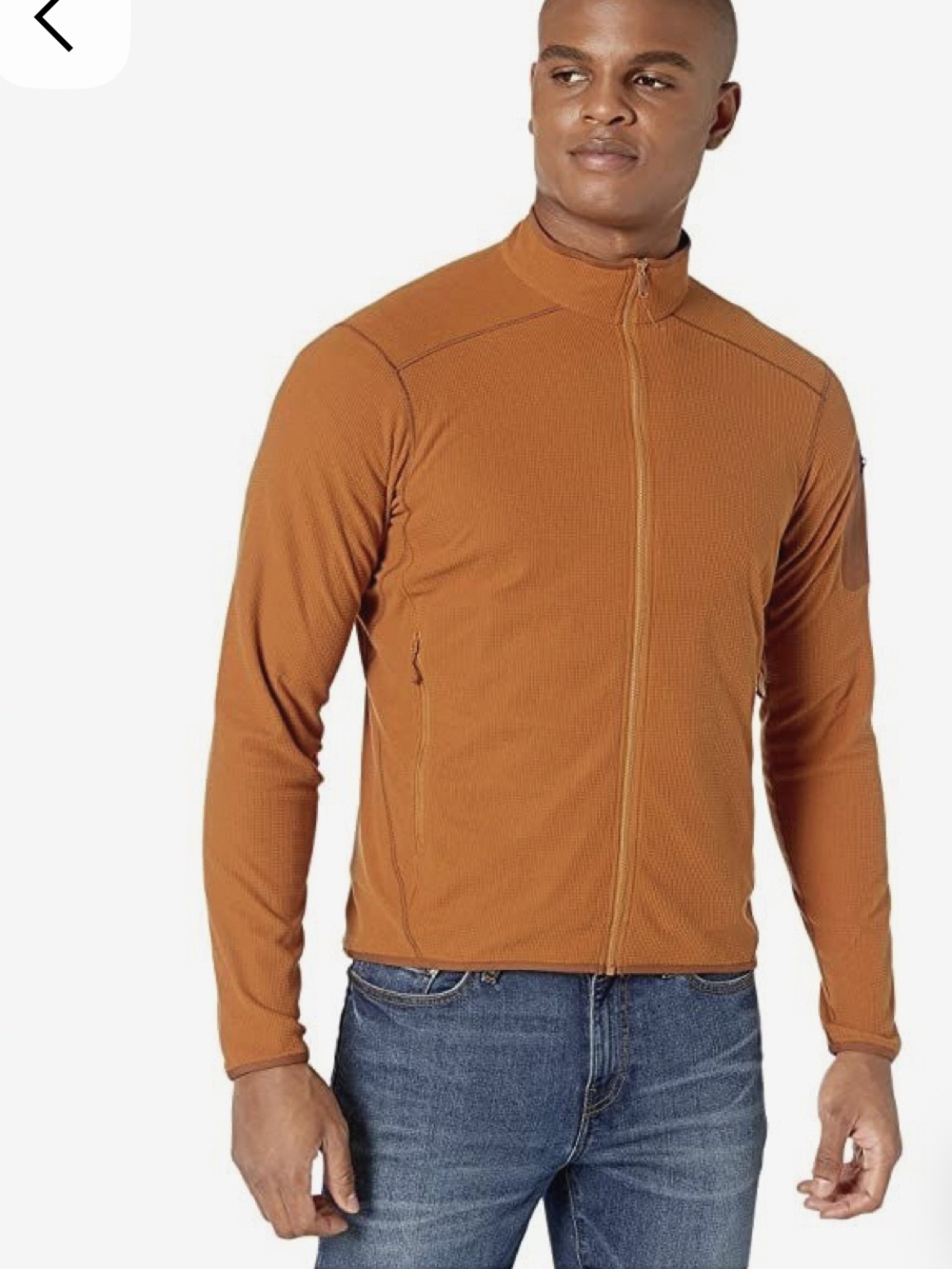 Arc'teryx Delta LT Men's Full-Zip Performance Sweater Jacket - Rust